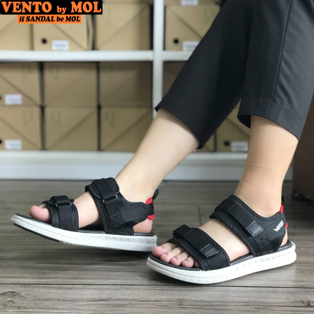 Giày sandal Vento nữ 2 quai ngang vải dù có quai hậu cố định mang đi học du lịch NB81P
