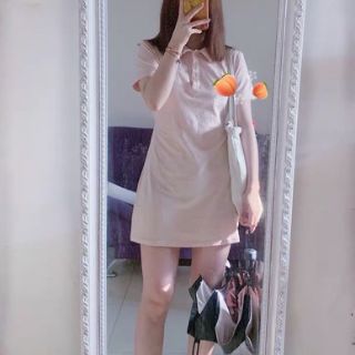 Đầm Polo thắt dây eo tôn dáng có bisize