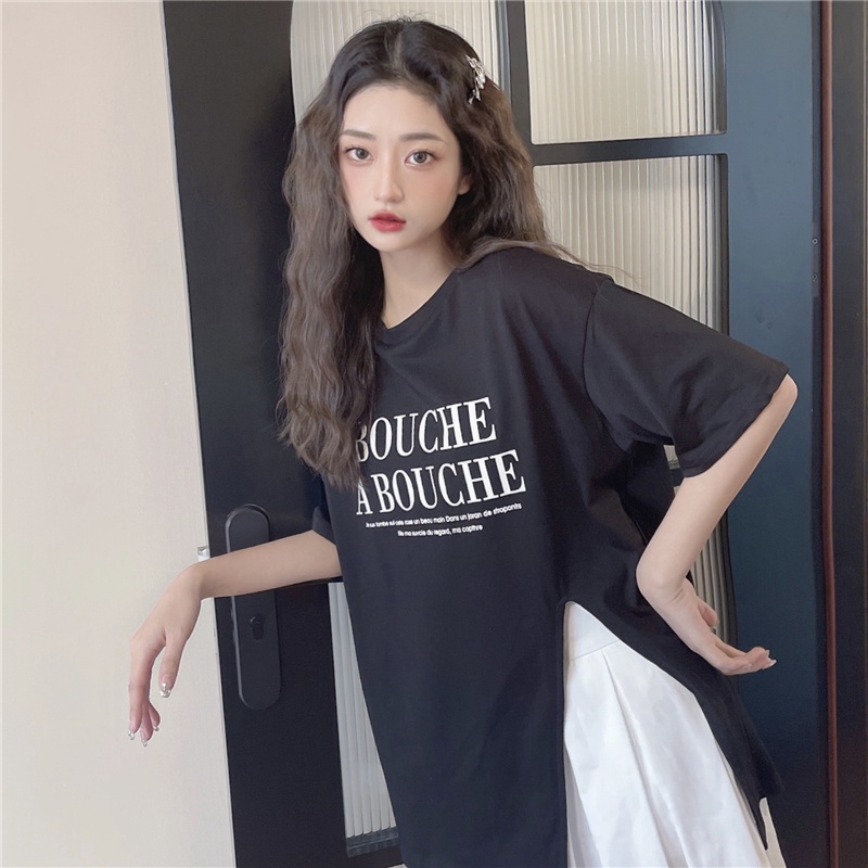 Áo Thun Nữ Ngắn Tay In Chữ Phong Cách Hàn Quốc Mới