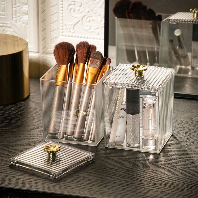 Hộp Lưu Trữ Mỹ Phẩm Hộp đựng Tăm Bông Hộp đựng đồ Trang Sức Hộp Lưu Trữ Trong Suốt