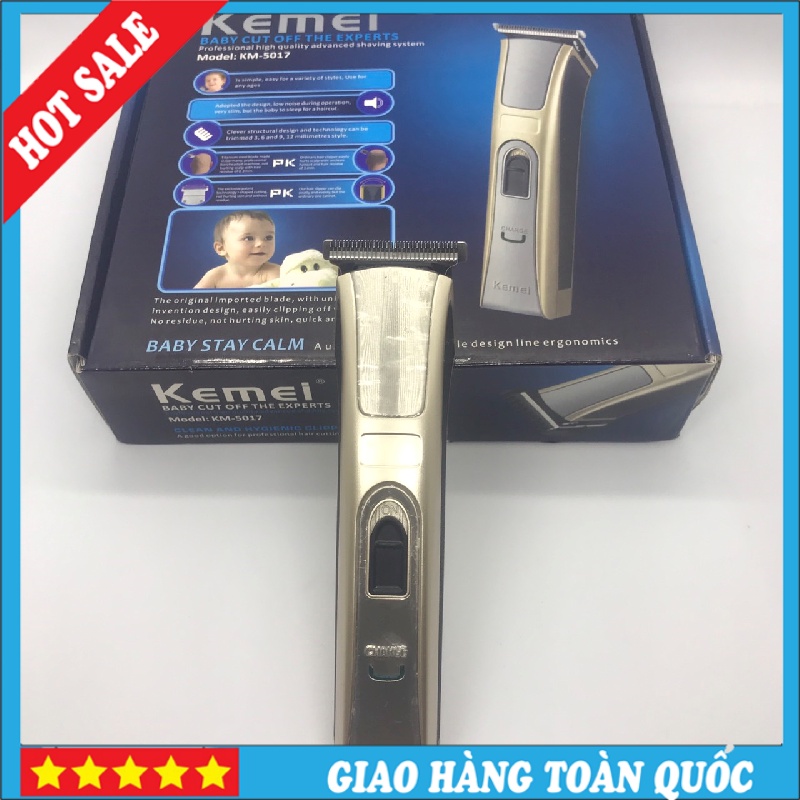 ⭐Bảo hành 1 năm⭐️ Tông đơ cắt tóc gia đình kemei 5017 Tăng đơ cắt tóc cho bé  chạy êm , lưỡi lưc bén