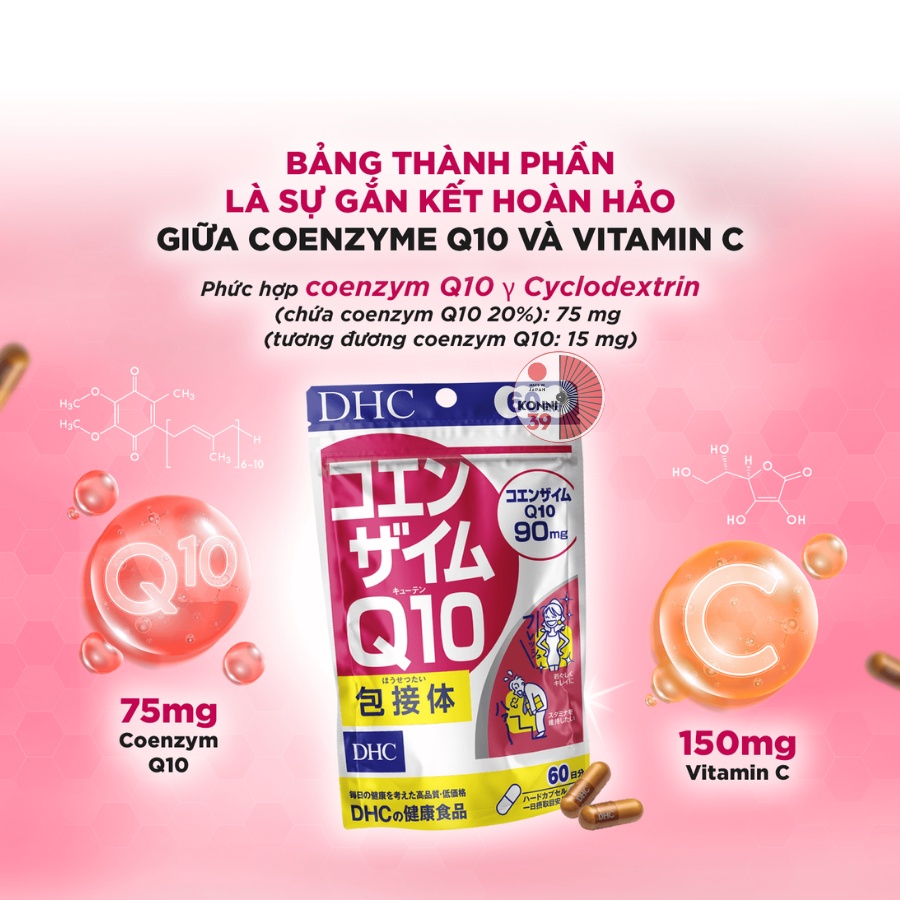 Viên uống Chống lão hóa trẻ da DHC COENZYME Q10 30 ngày và 90 ngày - Konni39