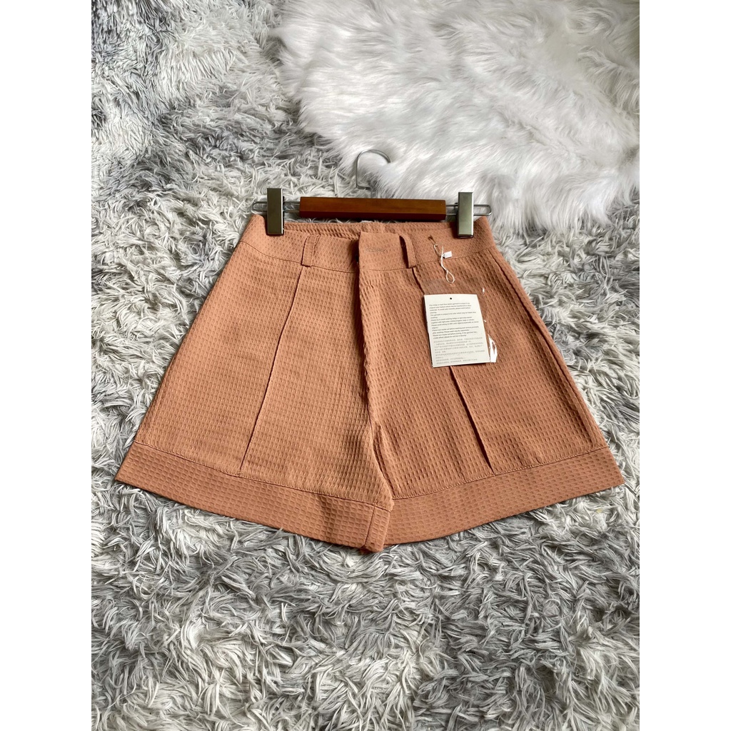 Quần short đùi nữ cạp cao nhiều màu chất gấm ô cao cấp phong cách sang chảnh cá tính trẻ trung năng động QS08