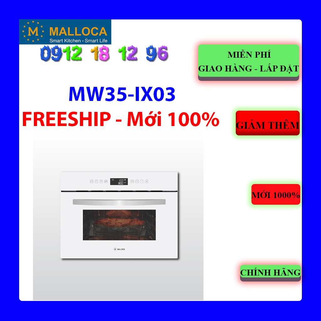 Lò Vi Sóng Malloca MW35-IX03 (Kính Trắng)