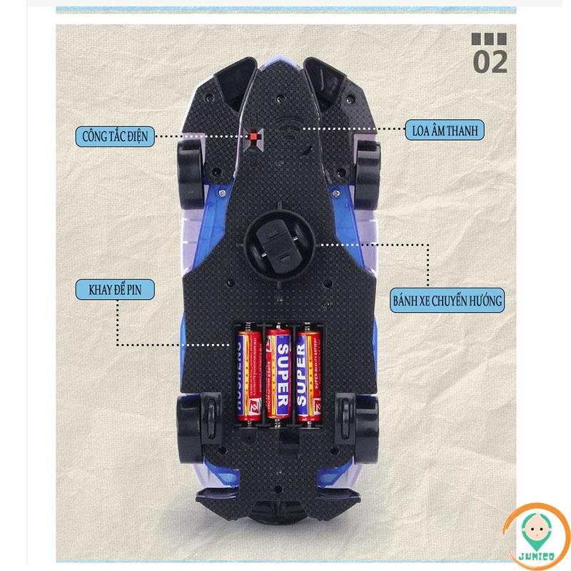 Đồ chơi cho bé ô tô máy bay biến hình phát triển trí tuệ vận động cho trẻ em JUMICO OTMB