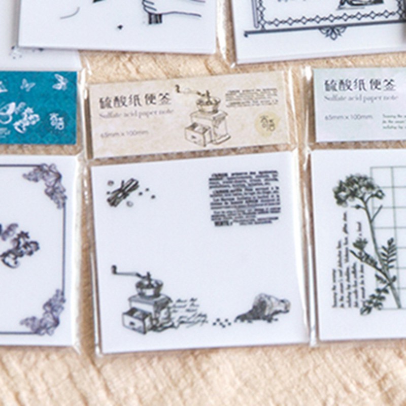 Bộ 30 Giấy Dán Ghi Chú Kiểu Dáng Retro Sáng Tạo