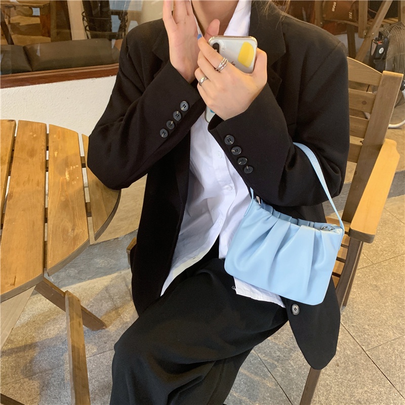 Túi Xách Đeo Vai Gấp Gọn Phối Dây Xích Thời Trang Pháp Dành Cho Nữ 2021