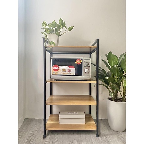 Kệ Lò Vi Sóng ❤FREESHIP❤ 4 Tầng Gỗ MDF Chống Thấm Nước, Chống Mọt Tuyệt Đối