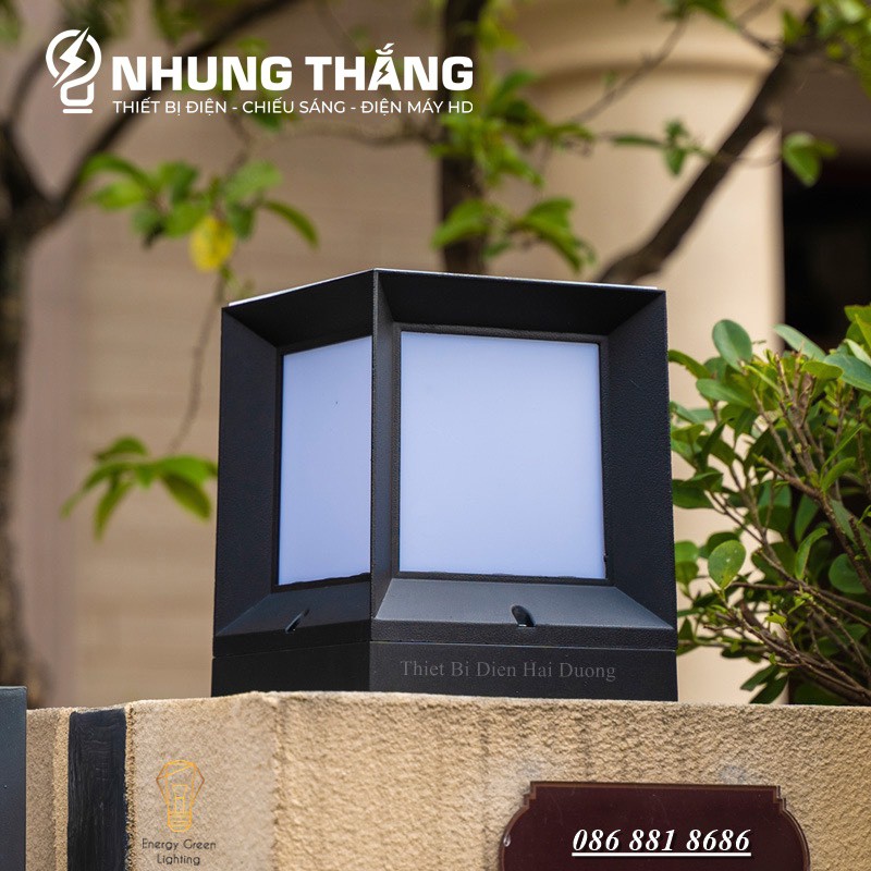 Đèn Sân Vườn Ngoài Trời LT-049 - Trụ Cổng Cột Đèn Hàng Rào Mái Hiên Chống Nước Cao Cấp Decor Vintage - Size 15cm