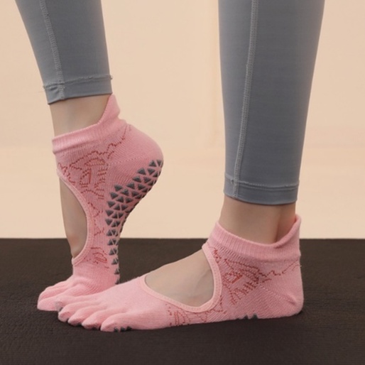 Vớ tập Yoga HOA có hạt silicone chống trượt, thoáng khí, hút ẩm mồ hôi.