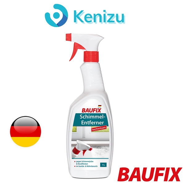 Chai xịt tẩy nấm mốc Baufix 1L trên tường, cửa ra vào, cửa sổ, nền nhà