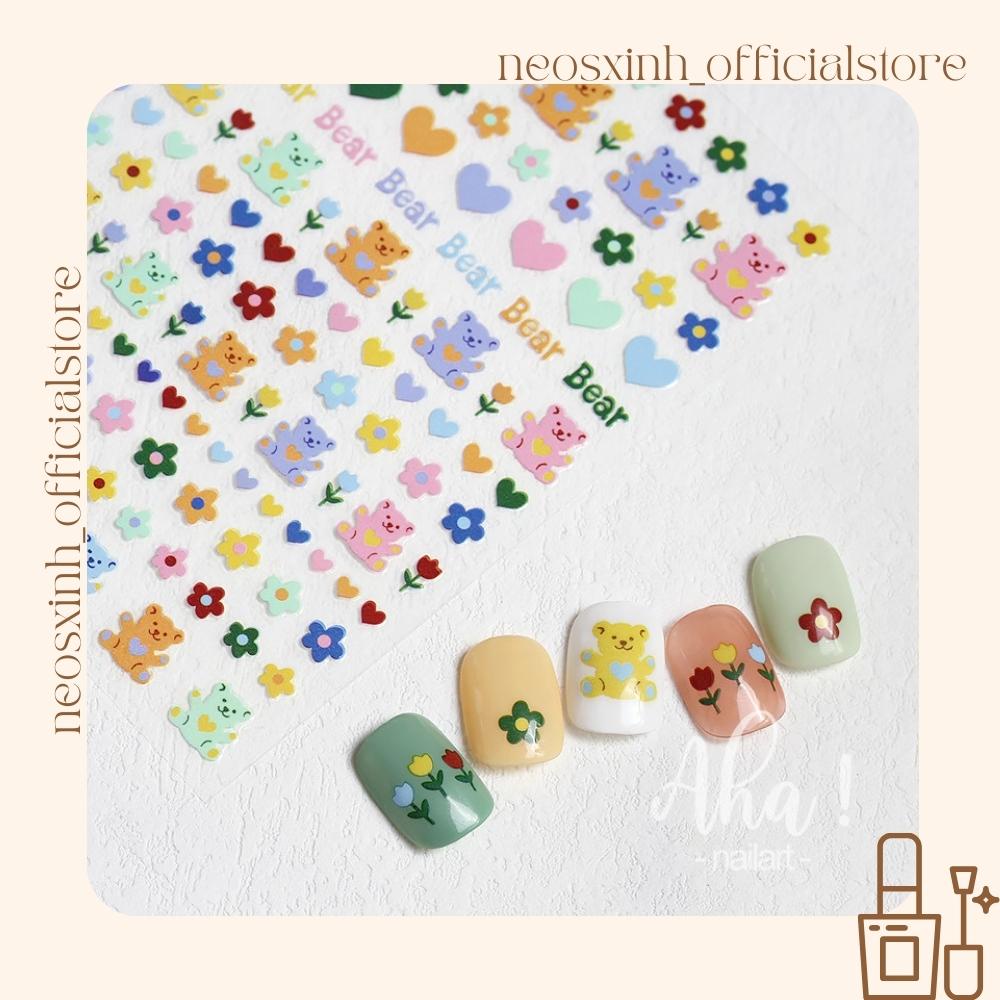 Sticker Dán Móng Tay AHA 18 Mẫu Cute Hot Trend - Hình Dán Móng - Neosxinh Nails