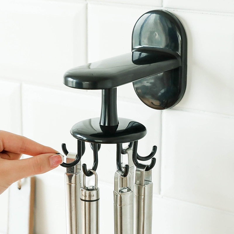 Móc Treo Đồ Dùng Nhà Tắm / Bếp Đa Năng Kèm 8 Móc Treo Xoay 360 Độ Tiện Dụng° Rott Rott Chất Lượng Cao Chuyên Dùng