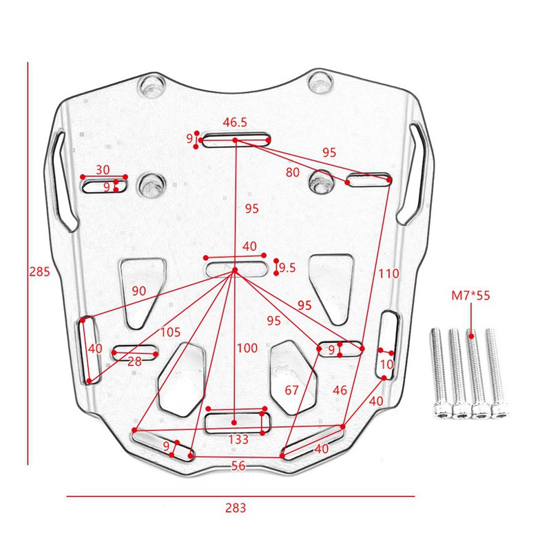 Giá Đỡ Gắn Đuôi Xe Máy Honda Pcx150 2014-2020 Chất Lượng Cao