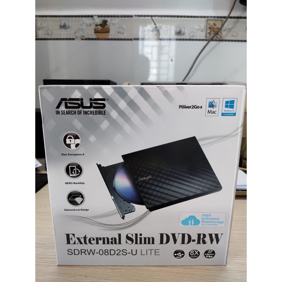 Ổ Đĩa Quang DVD-USB - RW LITEON 8X eBAU108, External  GẮN NGOÀI USB 2.0 chính hãng