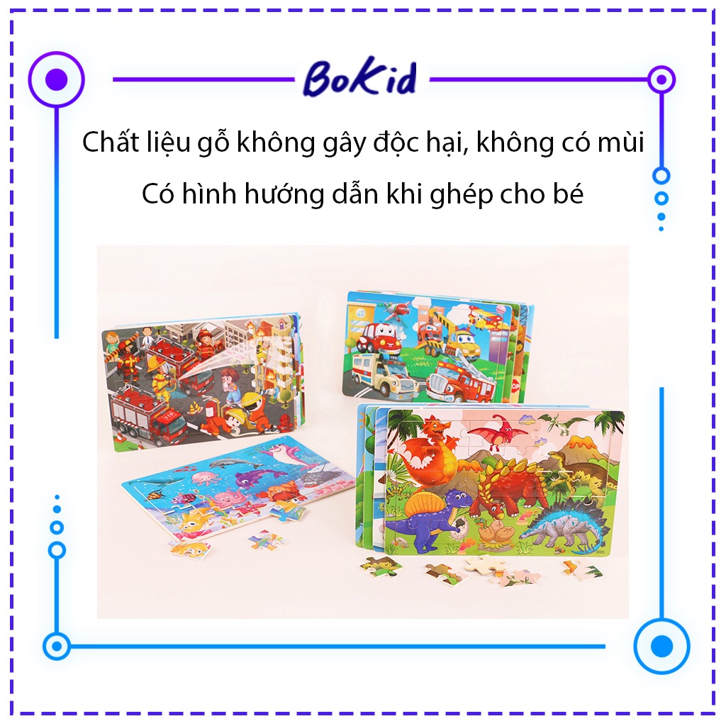 Đồ chơi thông minh - tranh ghép hình 30 mảnh bằng gỗ cho bé từ 3-6 tuổi phát triển tư duy