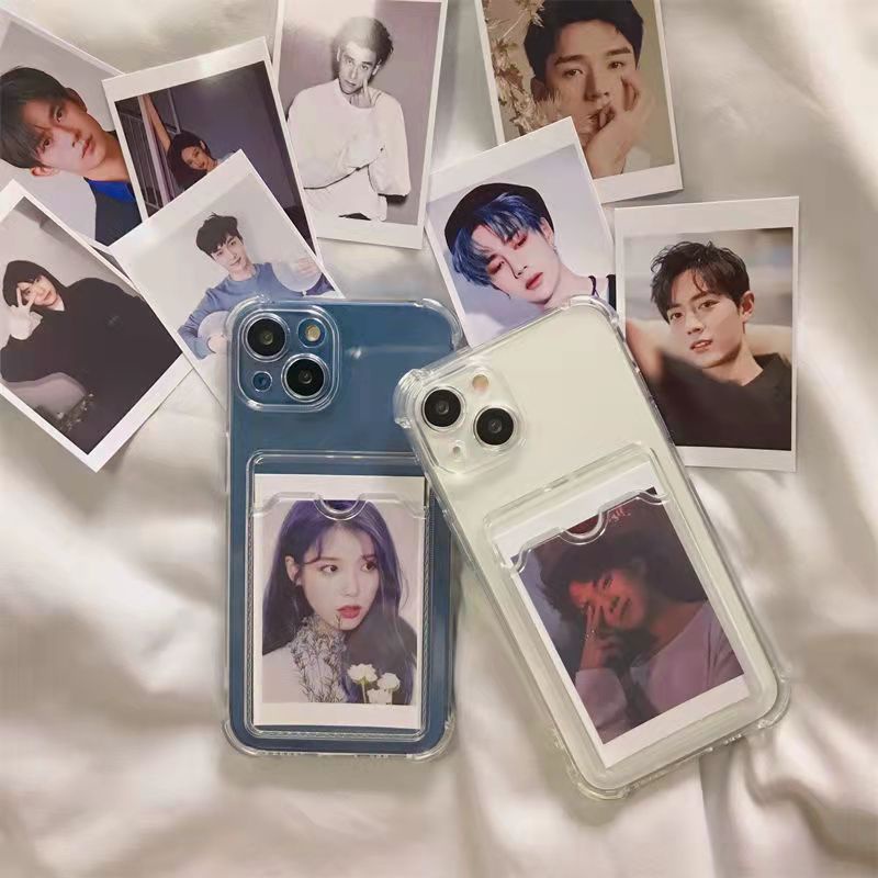 For Iphone 14 Pro MAX Ốp Điện Thoại Trong Suốt Chống Rơi Có Ngăn Đựng Thẻ Cho for Iphone 13 Pro MAX iPhone 13 Pro Max iphone7 8 Plus X XR XS 11 Pro MAX se2020