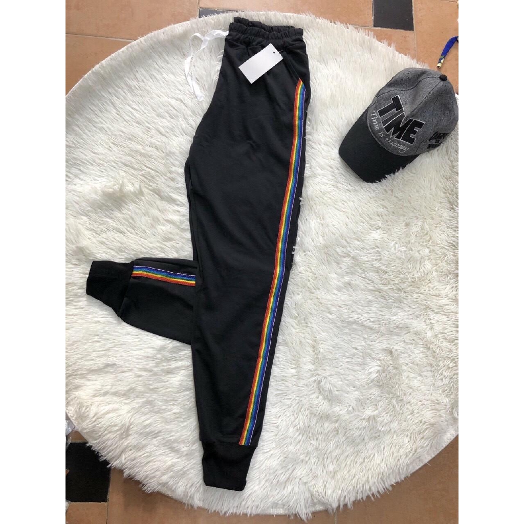 QUẦN JOGGER NỮ CHẠY SỌC FREESIZE DƯỚI 60KG