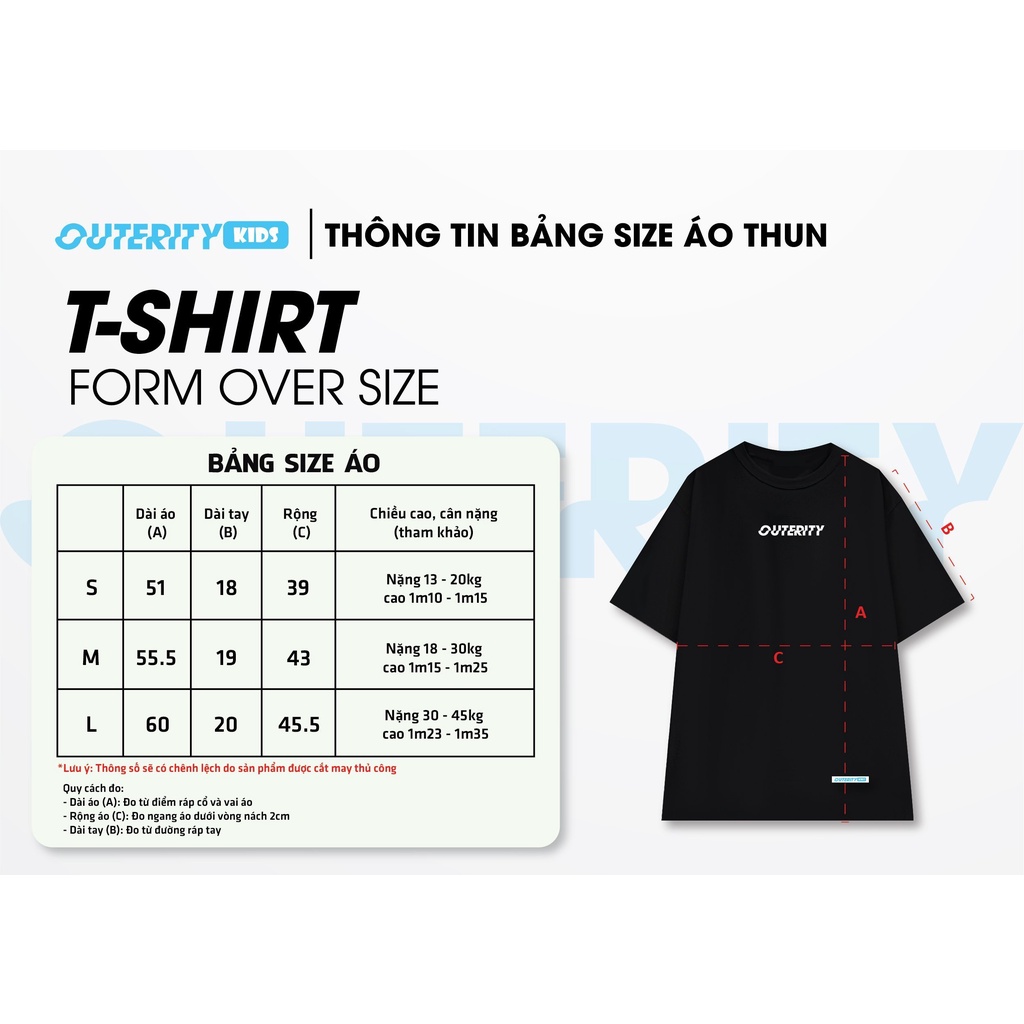 Áo thun trẻ em OuterityKids Half Tee / Thiên Thanh - ORK115