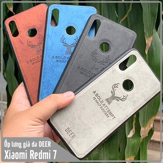 Ốp lưng Xiaomi Redmi 7 giả da con hươu DEER - Nhựa dẻo TPU