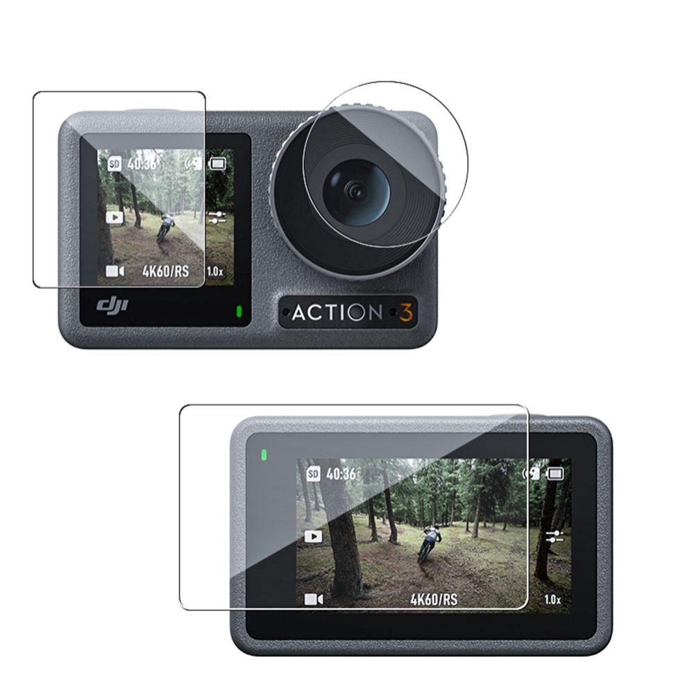 Kính Cường Lực Bảo Vệ Ống Kính Máy Ảnh Cho DJI Osmo Action 3 3