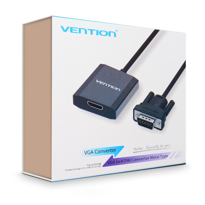 Đầu chuyển VGA sang HDMI hỗ trợ cổng âm thanh 3.5mm tiện lợi
