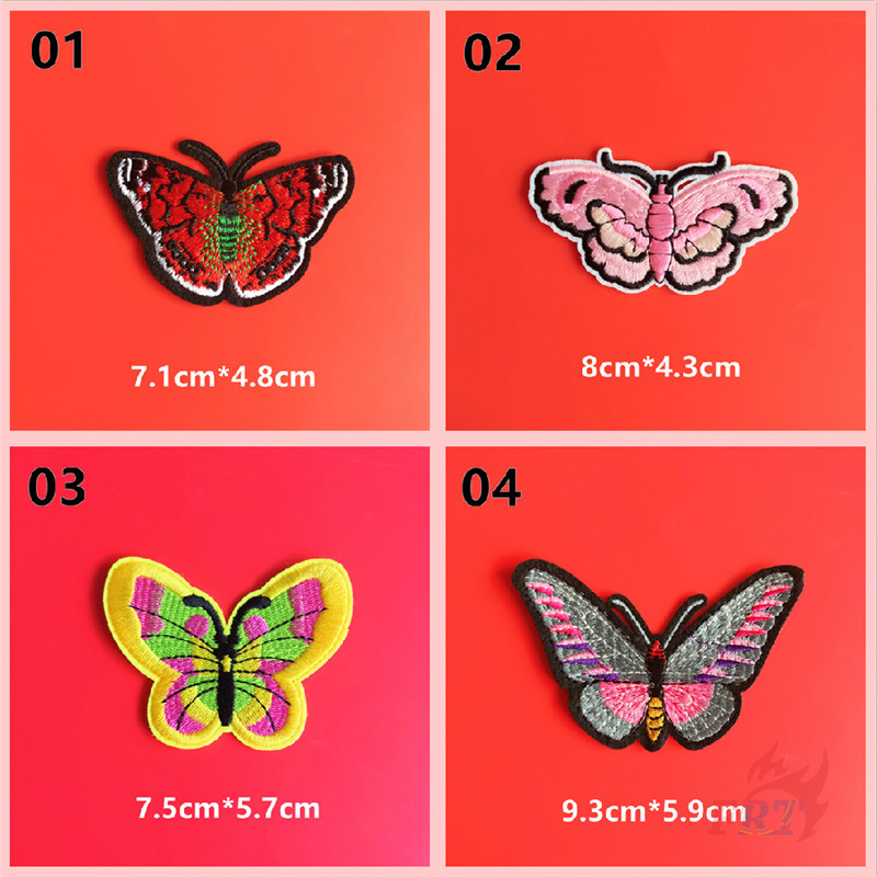 ☸ Sticker Ủi Thêu Hình Bươm Bướm ☸ 1 Sticker Ủi Thêu Hình Huy Hiệu