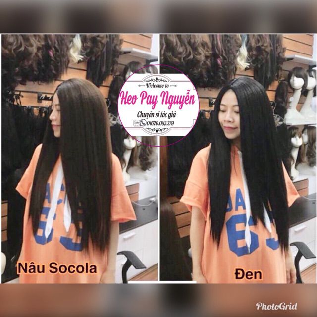 Tóc giả nguyên đầu 2 mái thẳng 💄 FREESHIP 💄 tóc giả 2 mái thẳng tặng kèm lưới 2061