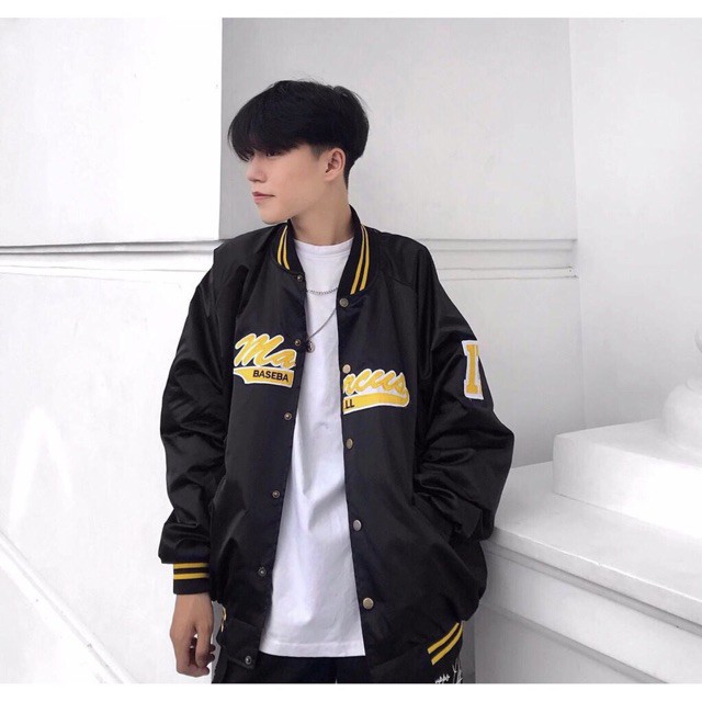 Áo Khoác kiểu dù Bomber unisex form rộng nam nữ 2 lớp MARCUS (Kèm ảnh thật Shop tự chụp)