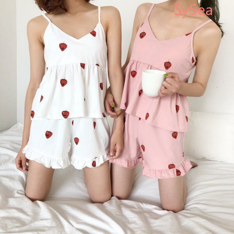 Bộ Đồ Ngủ Mát Mẻ Gợi Cảm Thời Trang Mùa Hè Cho Nữ