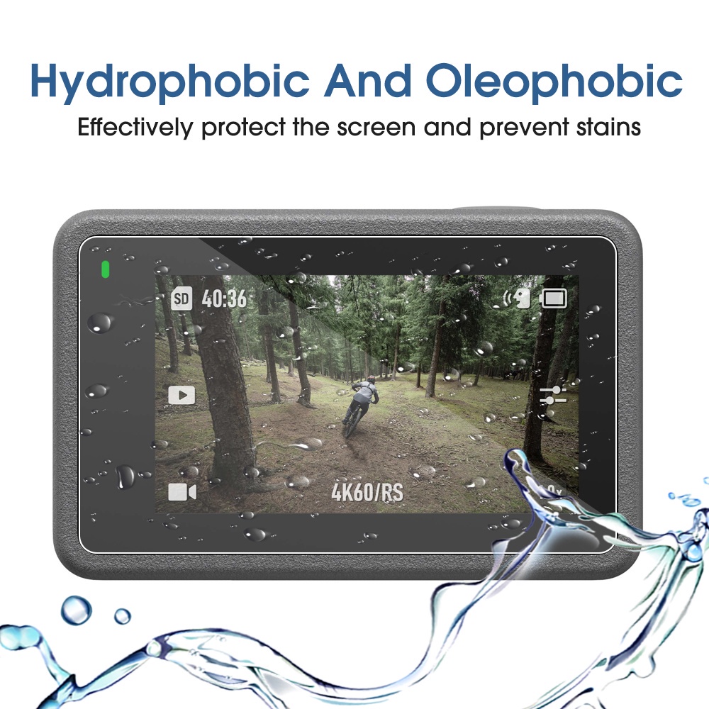 Kính Cường Lực Bảo Vệ Camera HD Chống Trầy Xước Phía Trước / Sau Cho Thể Thao DJI Action 3