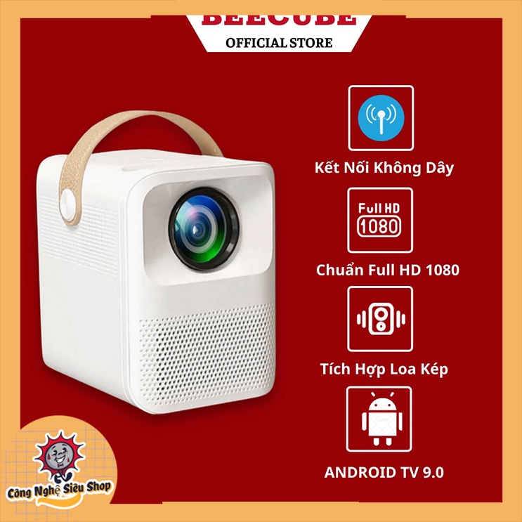 Máy Chiếu Mini BeeCube X2 Max , Xtreme Chính Hãng Hệ Điều Hành Android + Kết nối điện thoại + Full HD 1080 - BH 12 tháng