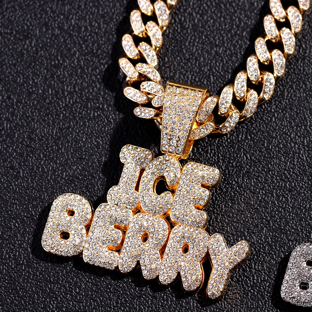 Dây Chuyền Đính Đá Kim Cương Toàn Diện Phong Cách Hip Hop