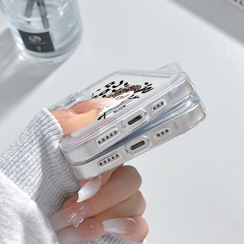 Ốp lưng iphoneỐp Điện Thoại  Mềm In Hình Cặp Đôi Tóc Xoăn Cho Iphone 13 14 7P 12 11Dinuo case