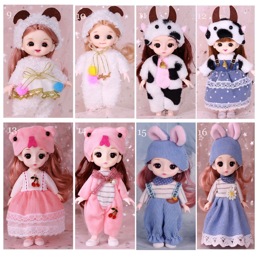 Set quần áo búp bê thời trang 24 mẫu tùy chọn dành cho OB11 YMY GSC 16-17cm tỉ lệ 1/12