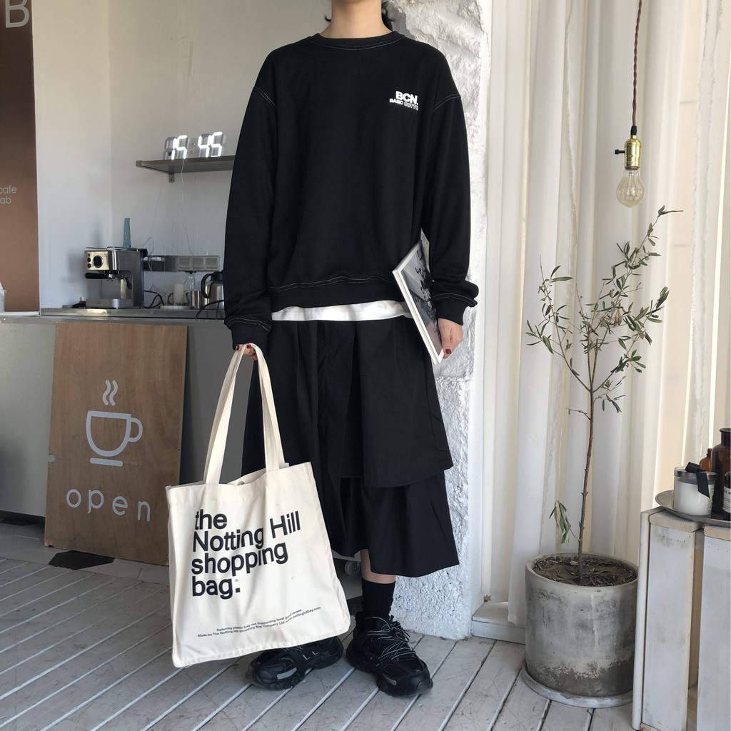 Túi tote vải canvas Notting hill form đáy vuông ulzzang hàn quốc