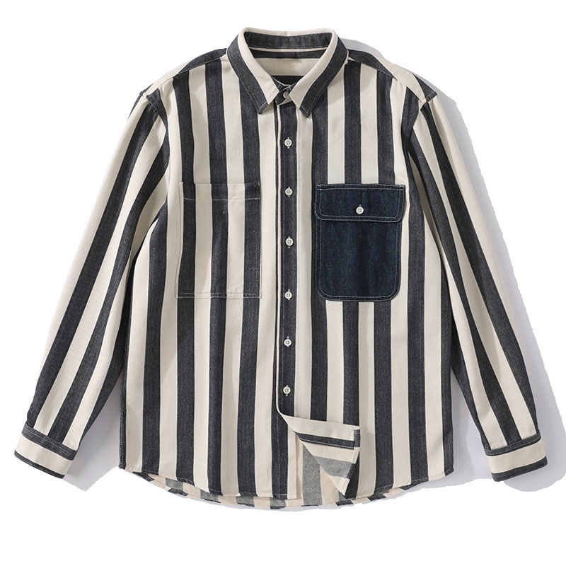 Áo Sơ Mi Nam Dài Tay Sọc Dọc Nhiều Màu Sắc Thời Trang