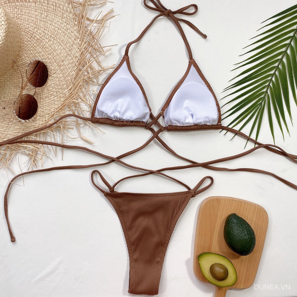 DUNEA Bikini thiết kế đan chéo dây quyến rũ mR4Y