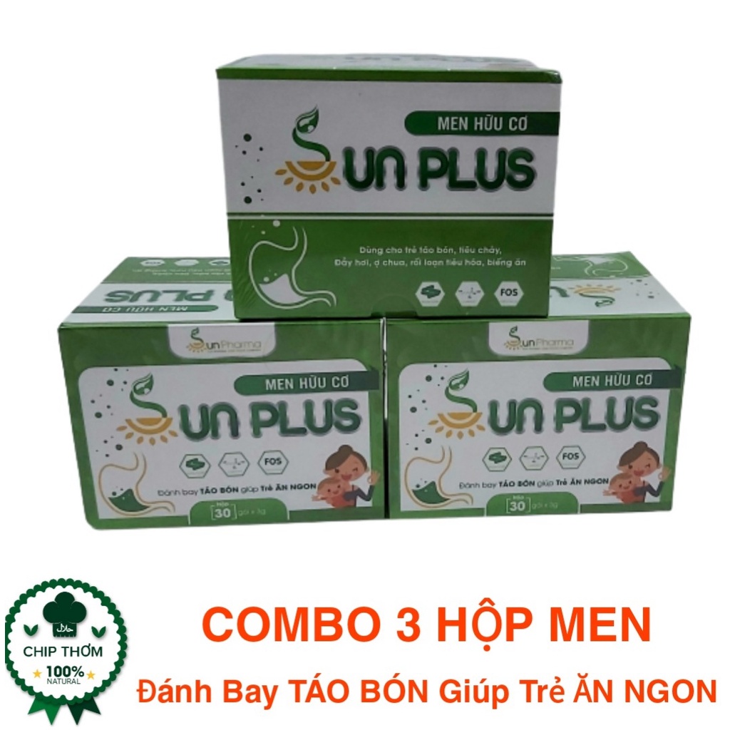 Combo 3 Hộp Men Hữu Cơ Sunplus