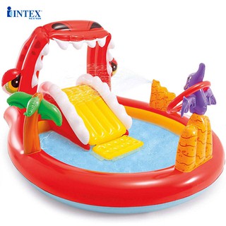 BỂ BƠI CẦU TRƯỢT KHỦNG LONG CÓ VÒI PHUN MƯA INTEX 57163