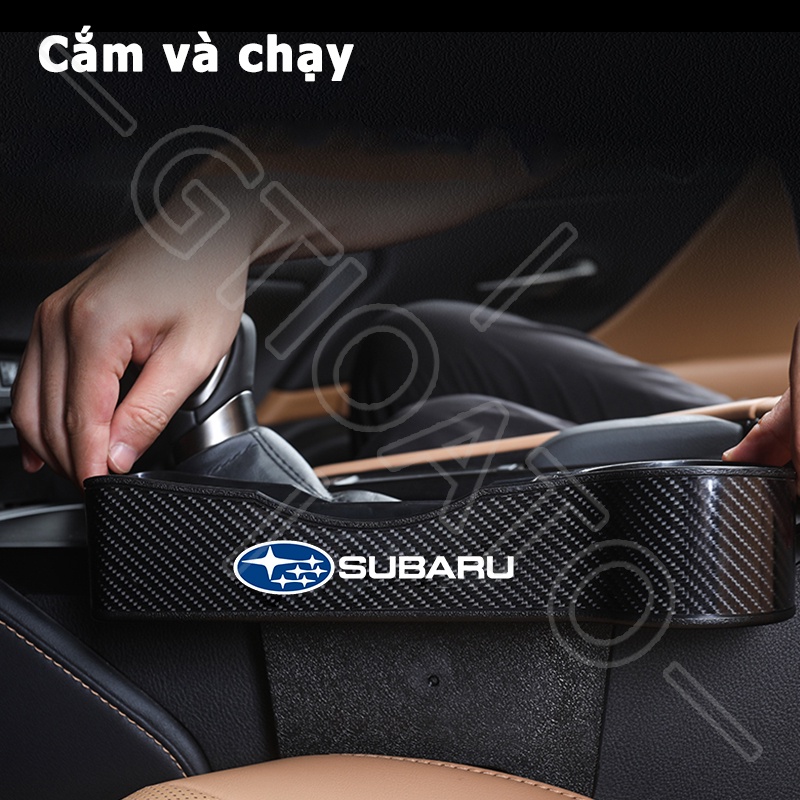 GTIOATO Khay Để Đồ Khe Ghế Ô Tô Khay ĐựNg Đồ Ô Tô Khay Đựng Đồ Đa Năng Cắm Khe Ghế Xe Sợi Carbon Khay Đựng Đồ Khe Ghế Ô Tô Đồ Đa Năng Cắm Khe Ghế Ô Tô Phụ KiệN Ô Tô Cho Subaru Forester Outback XV Impreza WRX STI Levorg BRZ