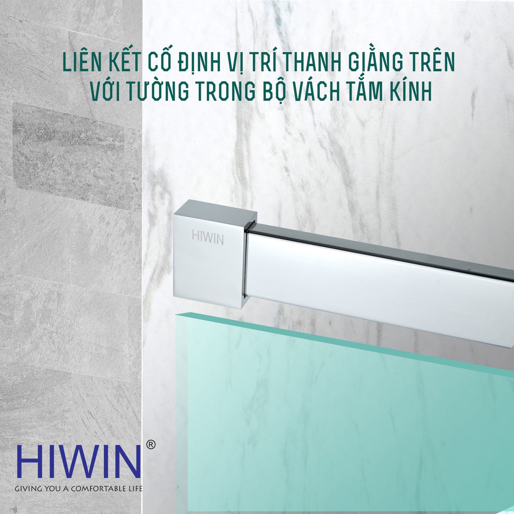 Bát tường cabin tắm inox 304 chống gỉ mặt gương Hiwin SB-610F 10*30mm