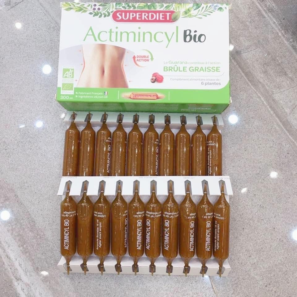 Đốt mỡ, giảm cân Superdiet Organic Actimincyl 20 ống