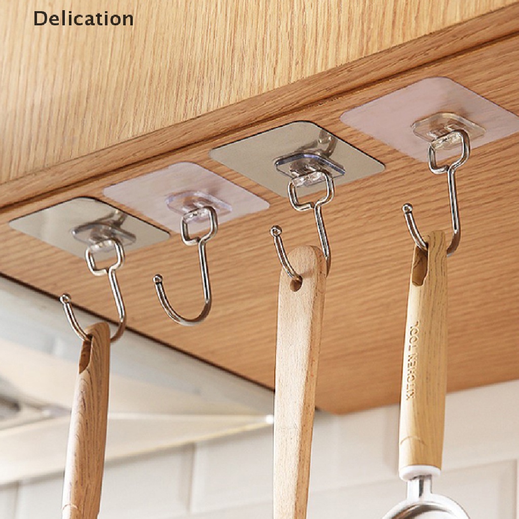 Set 5 Móc Treo Đồ Dán Tường Bằng Thép Không Gỉ Chống Trượt