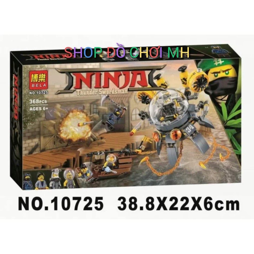 đồ chơi lego xếp hình lắp ráp bela ninja 10725-ninja đại chiến quả cầu bay