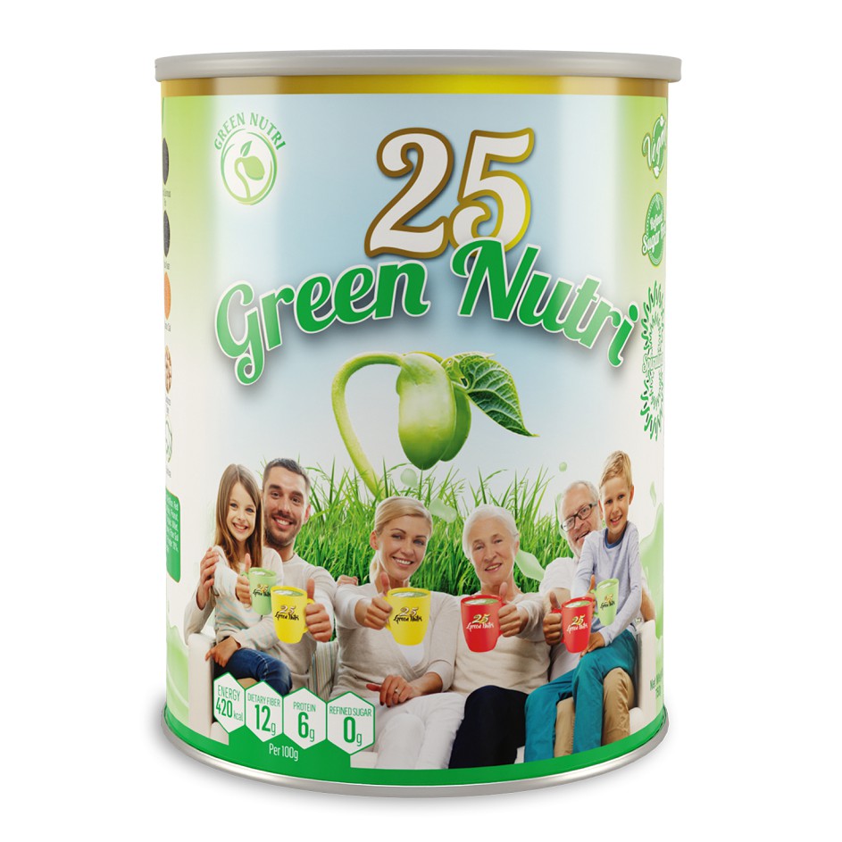Sữa Ngũ Cốc 25 Green Nutri nhập khẩu Singapore chính hãng vị dịu nhẹ tự nhiên, thơm ngon, dễ hấp thu, không chất bảoquản