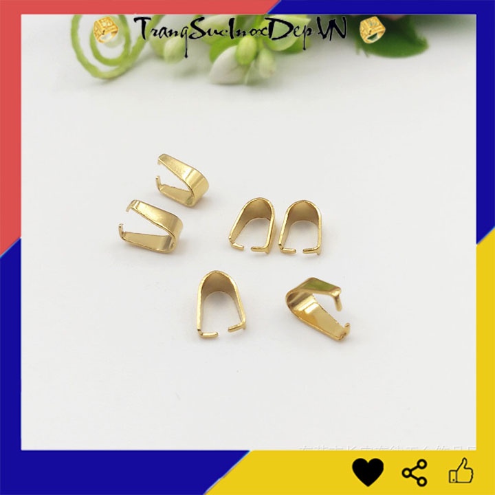 Móc mặt dây chuyền inox màu vàng sáng đẹp, không đen, dễ sử dụng
