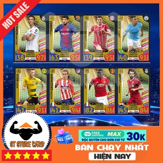 Thẻ cầu thủ bóng đá bản giới hạn MATCH ATTAX  VÀNG GOLD LIMITED EDITION UCL 2017/18 thẻ in custom ST STORE CARD