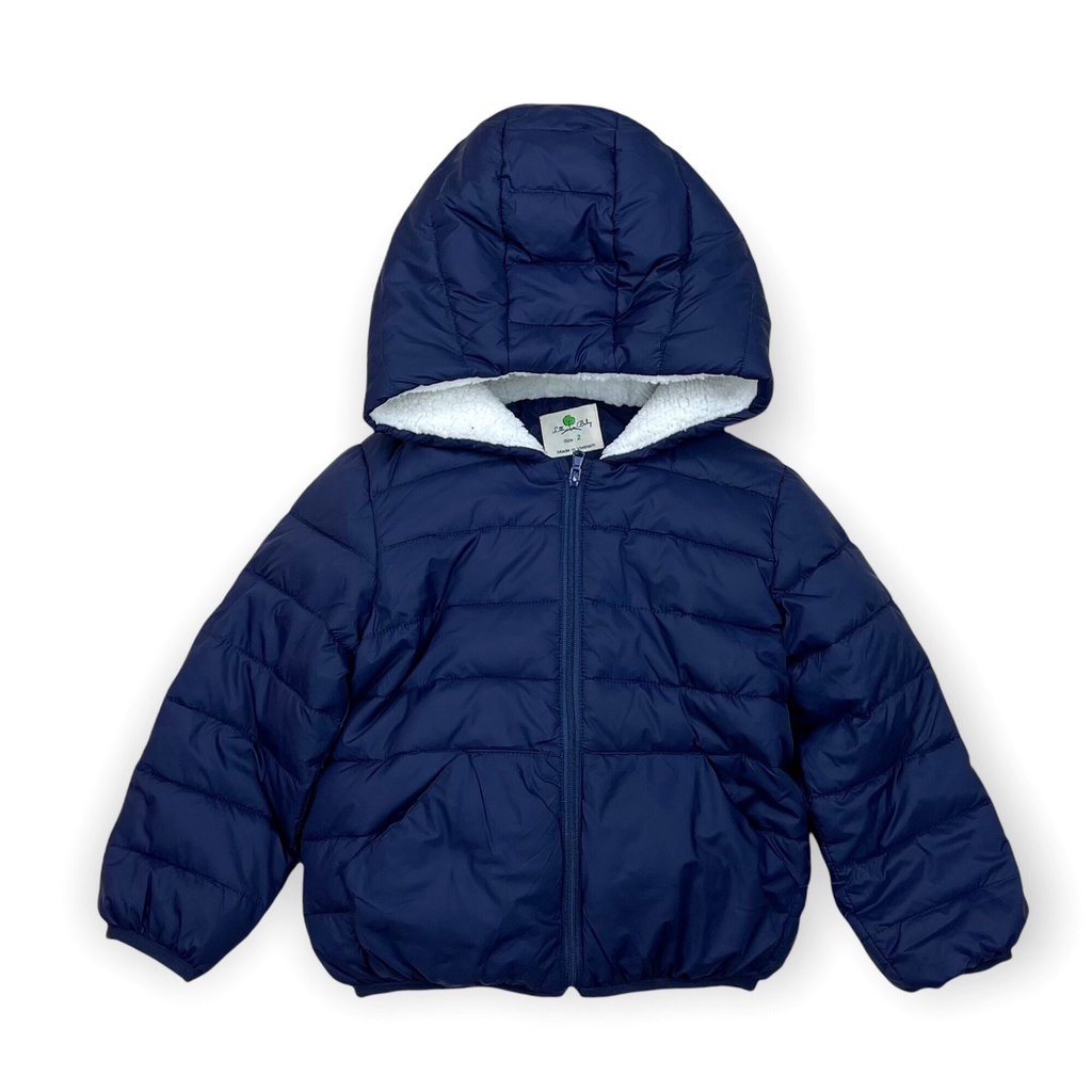 Áo phao siêu nhẹ mũ lông cho bạn sơ sinh 9m-36m