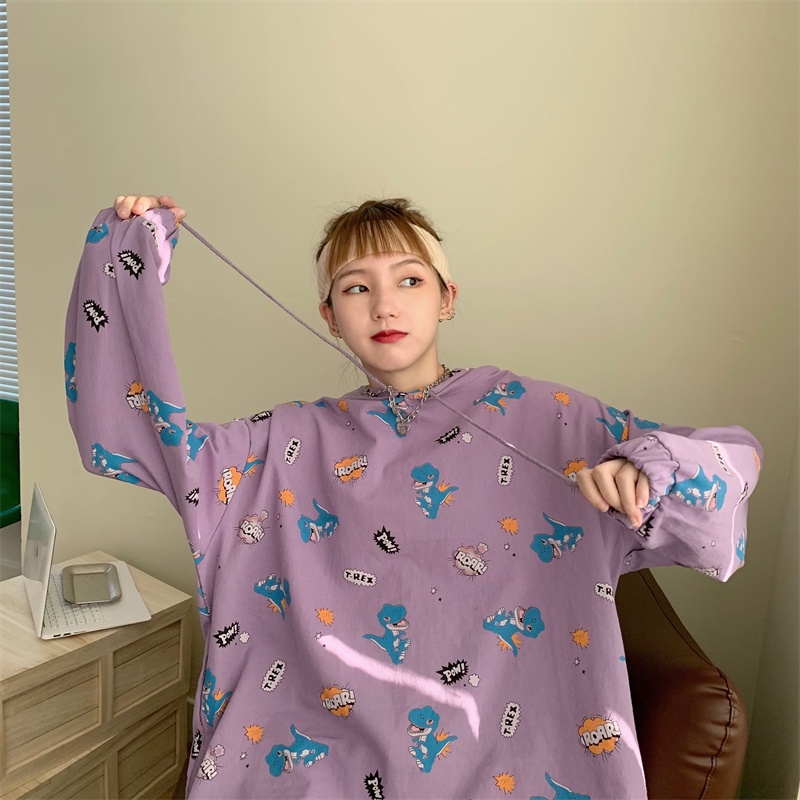 【ZHELIHANGFEI】Áo Hoodie Tay Dài Theo Phong Cách Preppy